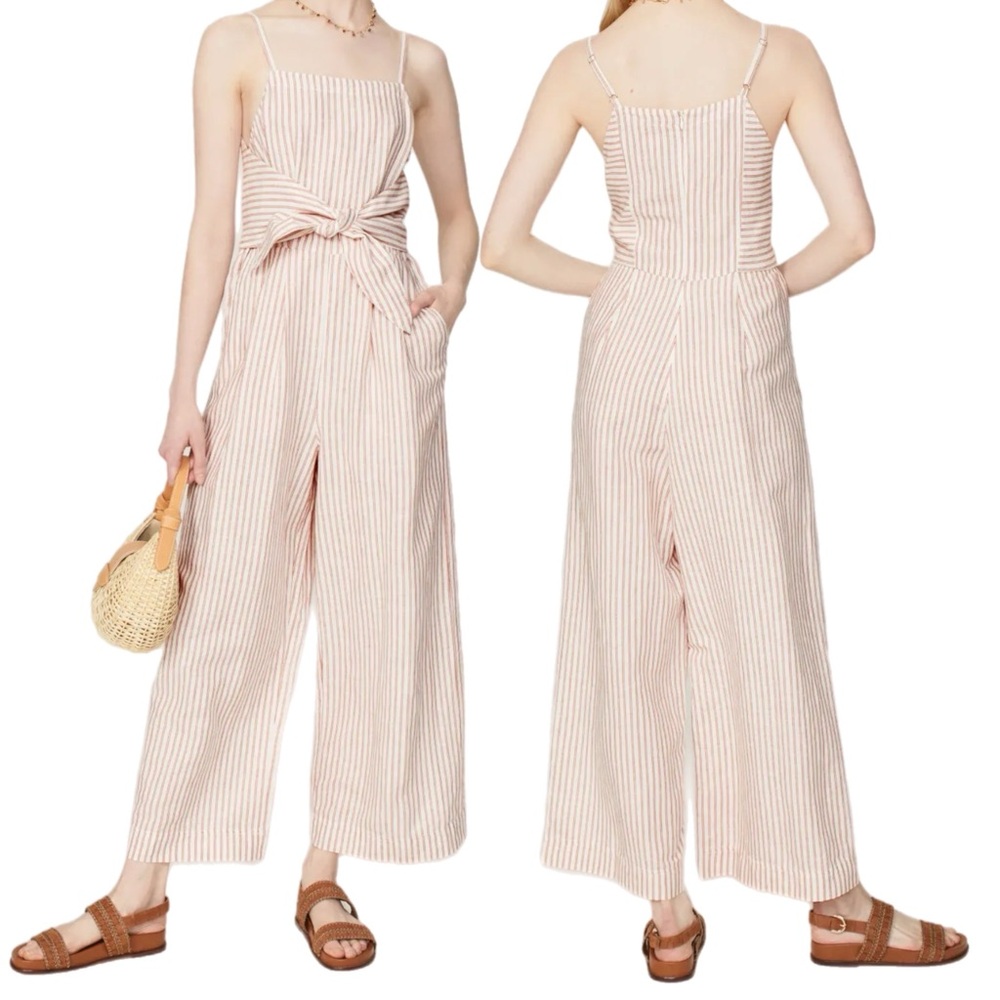 Madewell Tie-Waist Crop Wide-Leg Jumpsuit
